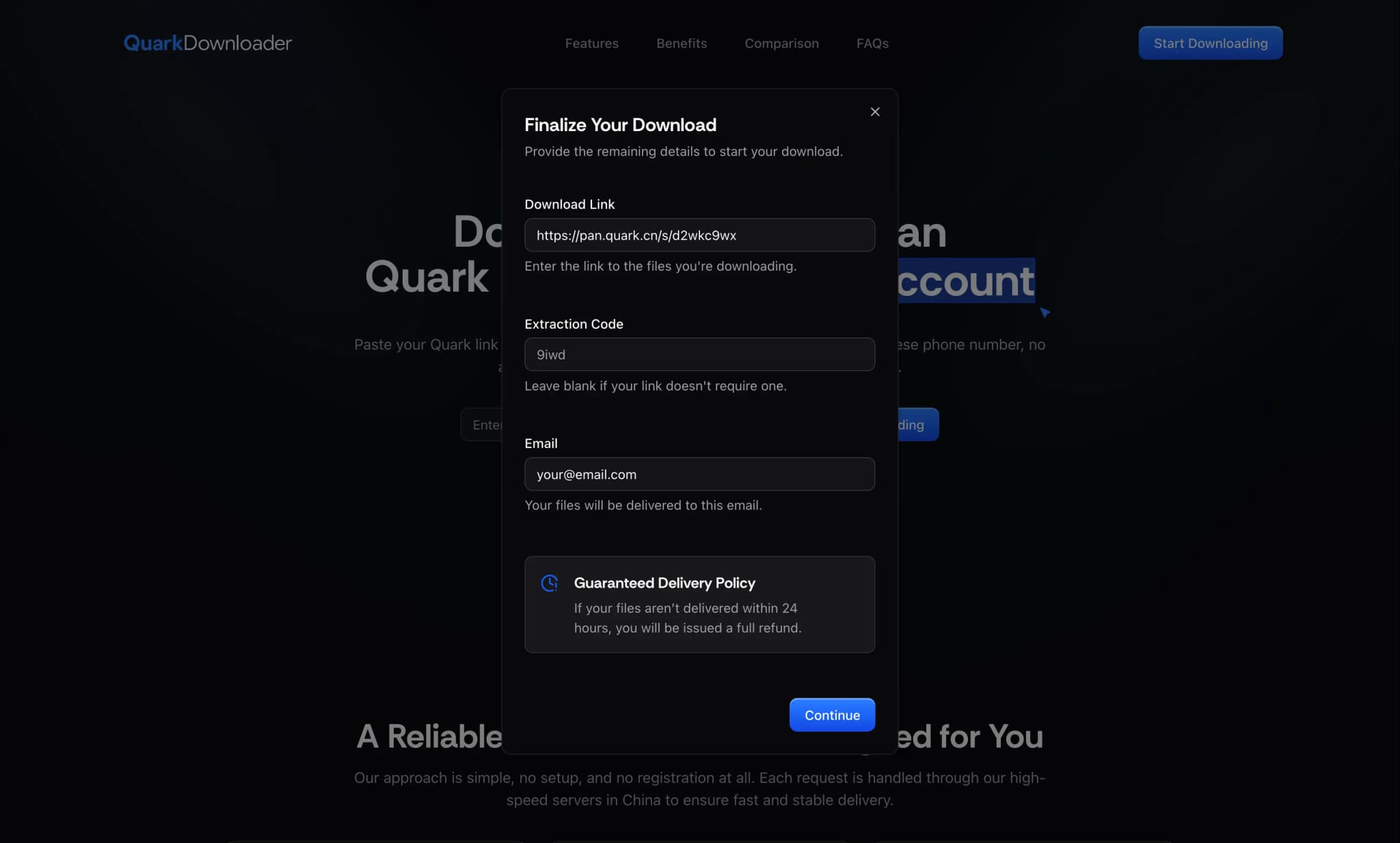 How to Download Files from Pan Quark